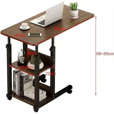 Table d'appoint avec roulettes, chevet avec étagère