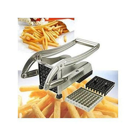 Coupe-Frites - Hache-Légumes - Hachoir 2 lameîs - Acier inox