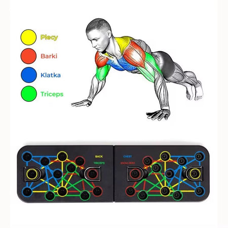 Planche de pompes avec poignées.