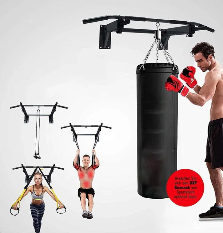 Barre de traction murale noire- barre fixe