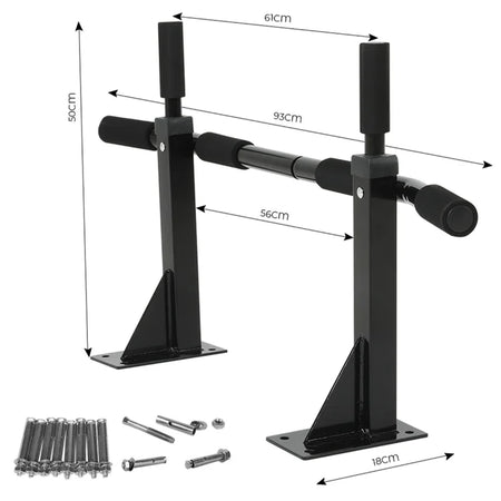 Barre de traction murale noire- barre fixe